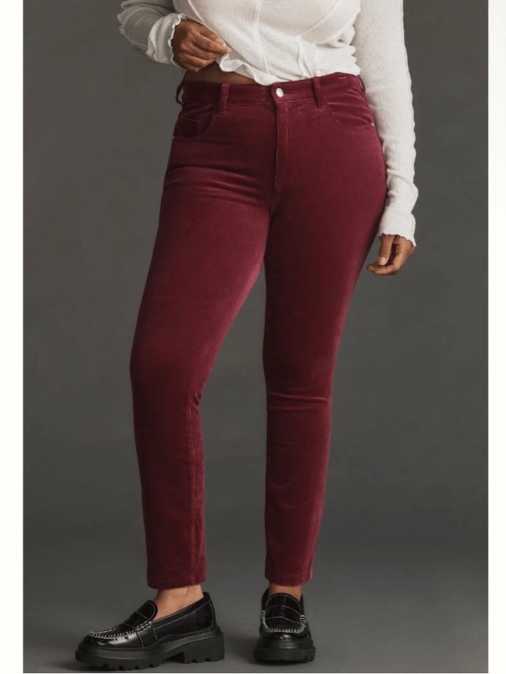 Anthropologie Pilcro Skinny Corduroy High Rise Jeans 18W